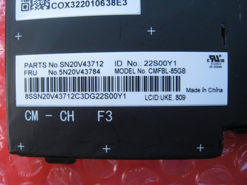 Teclado Lenovo Retroiluminado Reino Unido para T14 y P14 CMFBL-85GB SN20V43712 Grado A Ref A4 - Imagen 3 de 3
