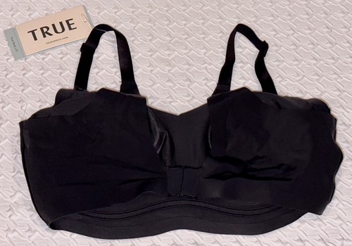 TRUE and CO Body Lift Triangle V Neck Full Black Wireless Bralette Womens Sz M L - Picture 6 of 10