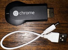 Used Google Chromecast 1st Gen Streaming Media Player H2G2-42 Free Shipping