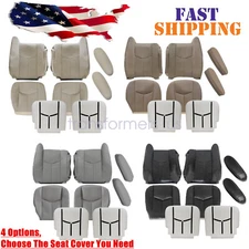 Both Side Seat Cover & Foam Cushion Pad For 2003-2006 Chevy Silverado GMC Sierra