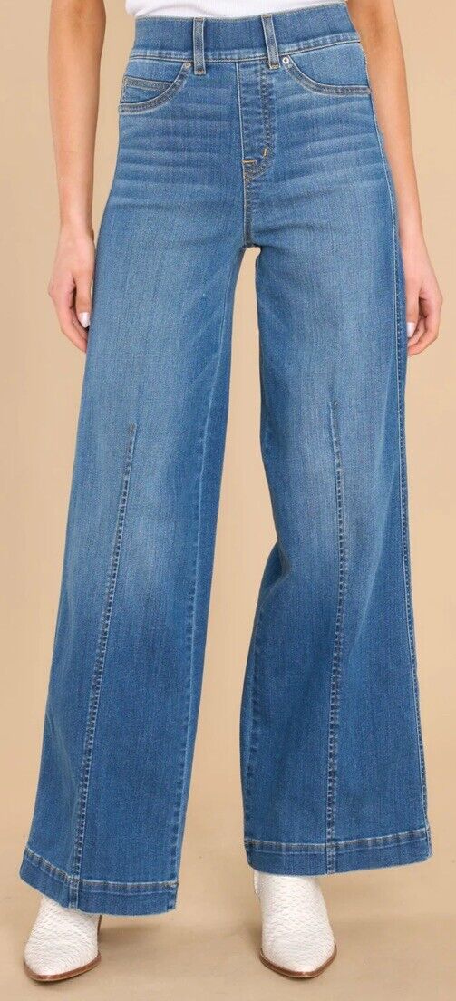 NWT New $128 SPANX SEAMED FRONT WIDE LEG Jeans-Vintage NWT New $128 SPANX SEAMED FRONT WIDE LEG Jeans-Vintage