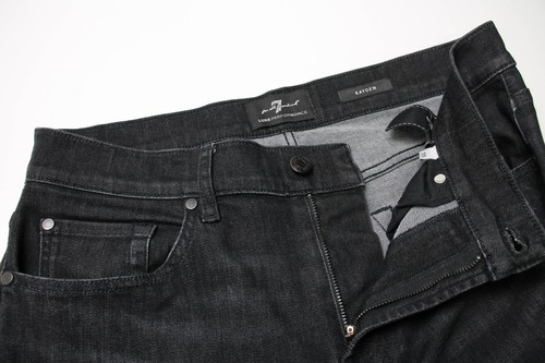 7 For All Mankind Kayden Luxe Performance Vaqueros W33 Skinny Whiskers Nuevo - Picture 4 of 8