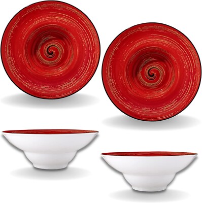 Wilmax | SPIRAL tiefe Teller - 2 Stück | Elegant | Modern | Langlebig | Sicher |