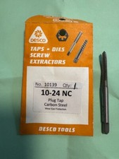 10-24 NC Bottom Hand Tap DESCO Model 10139 RH Carbon Steel 10/24 4 Flute