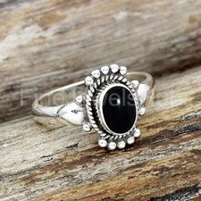 Black Onyx Ring, 925 Sterling Silver Ring Handmade Ring, Boho Ring Gemstone Ring
