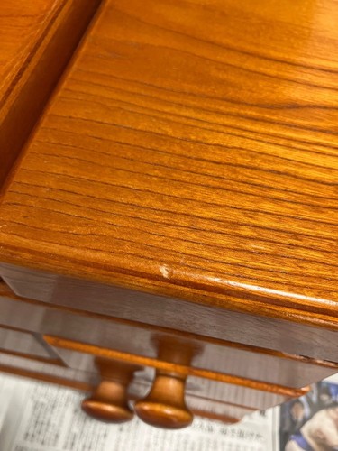 Japanese Vintage Wooden Sewing Box Chest of Drawers W/ Handle 14.2×7.1×12.2in FS - Picture 13 of 15