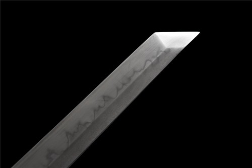 Japan Tanto Clay Tempered Sharp Straight Blade Short Sword Ninja Katana #1260 - Picture 6 of 12