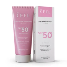 The Ceel Pink Tone Up Sunscreen for Face with SPF 50+ Hyaluronic Acid Vitamin B5