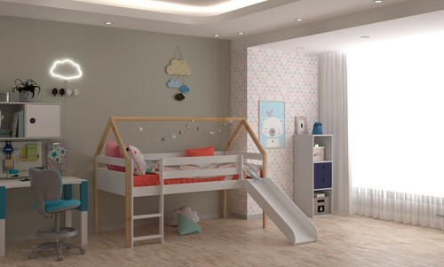 Twin House Bed White/Natural - by From the Tree Furniture - Picture 9 of 13