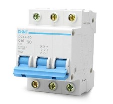 10pcs Miniature Circuit Breaker DZ47-60 C16 AC230/400V 3P 16A Rated Current