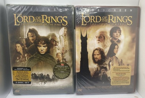 THE LORD OF THE RINGS- Fellowship & Two Towers LOT OF 2: DVD Widescreen: NEW!