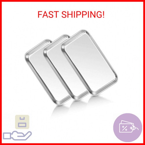 Medical Tray Stainless Steel (3 Pack), Dental Lab Instruments Surgical Metal Tra