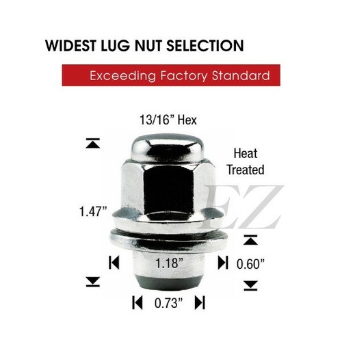24 Pc Wheel Lug Nuts Toyota Lexus Mag Wheels To Fit Nissan Subaru 12x1.25 Studs - Picture 2 of 3