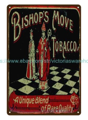 bishops move tobacco tin interior design Tobacco Tin - Cohen Weenen's Bishops Move 1930s metal tin  sign