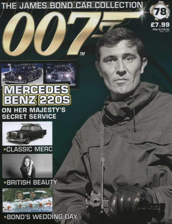 Revista James Bond Mercedes-Benz 220S On Her Majesty’s Secret Service #78 1:43 Foto 3 de 4