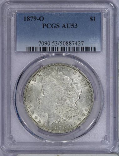 1879-O Morgan Silver Dollar $1 PCGS AU53