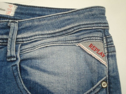 REPLAY WOMENS SIZE W29 X L32 JODEY ARTISAN WASH CUSTOM HAND MADE BLUE JEANS - Picture 6 of 9