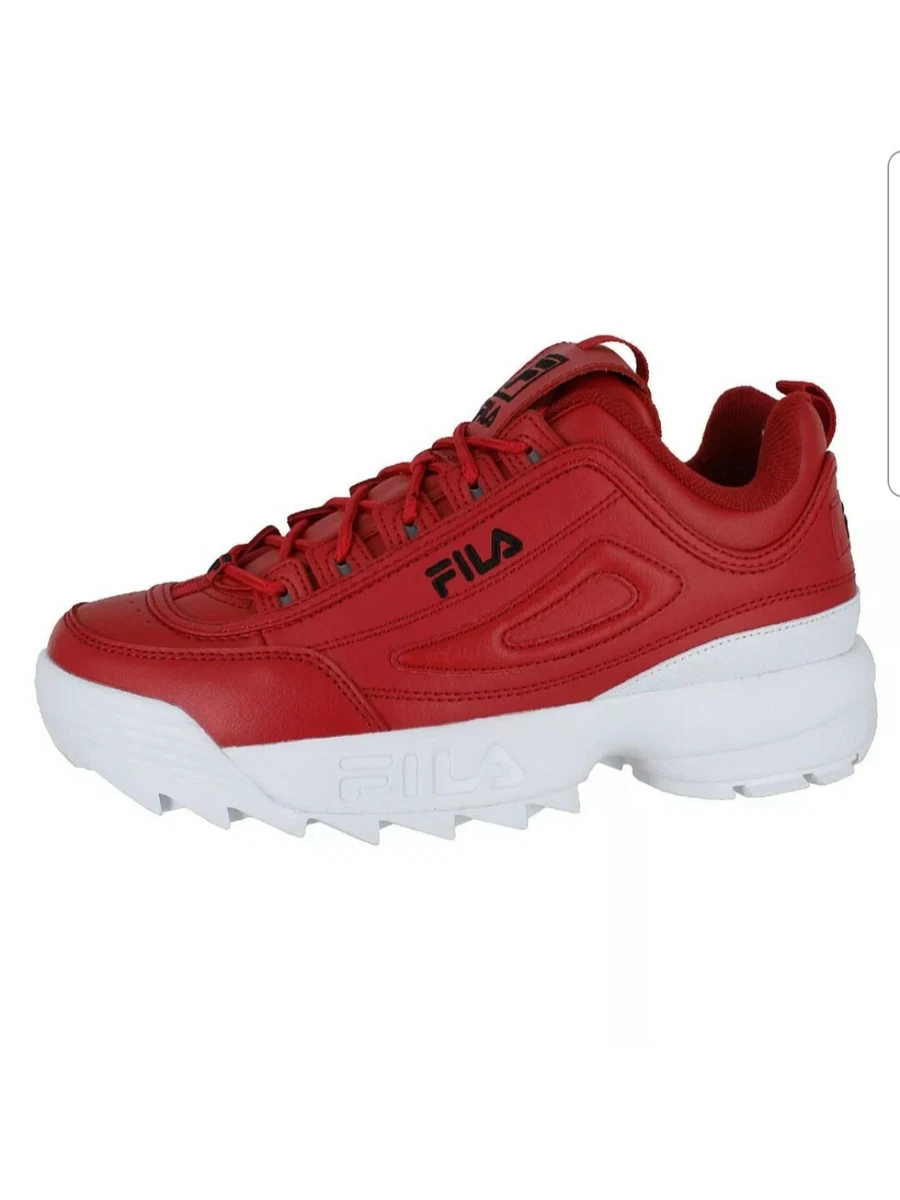 FILA DISRUPTOR II PREMIUM RED WHITE BLACK 3FM00649 602 KIDS US