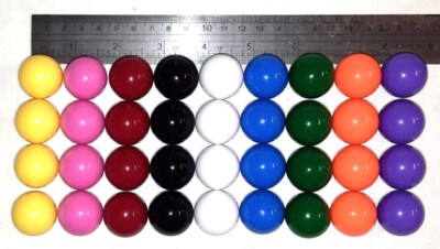 1 INCH Marbles 9 Colors 25mm 36 Opaque 1'' IN Acrylic Plastic Marbles Board Games