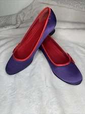 Grasshoppers By Keds Women’s Fabric Low Kitten Heels Red Hat Society Size 6M