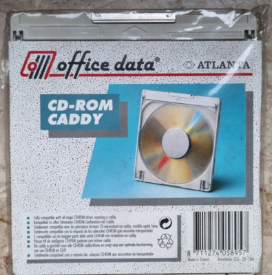 Office data CD-ROM Caddy universal - NOS/OVP - vintage CD-caddy