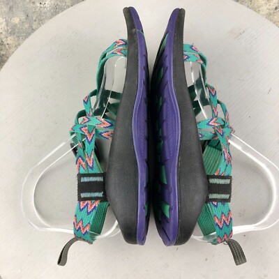 Chaco Kid Size 4 ZX Ecotread Mint Leaf Green Orange Purple Outdoor