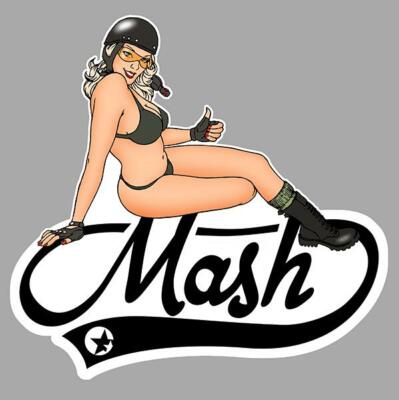 MASH right pin up right vinyl sticker laminated