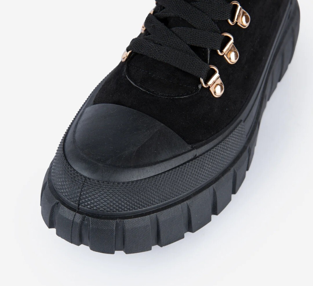 Bottines Montantes Snowmont Noires - Taille 37, Lacets, Neuves Avec étiquettes