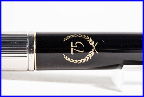 Montblanc 75 Years Anniversary Fountain Pen IN Black Steel & Gold 1988,Very Rare - 第 3/6 張圖片