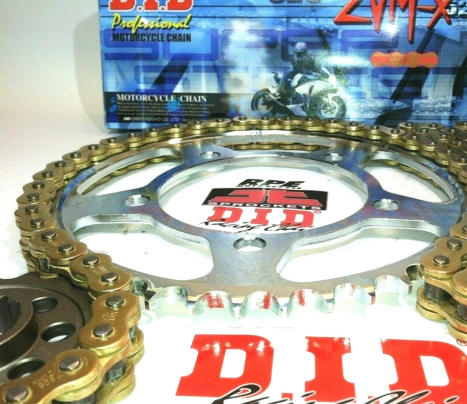 KIT CADENA Y PIÑONES ZX-14 Ninja 2006-11 DID ZVMX Gold X-Ring OEM Q.A. o Fwy Foto 2 de 4