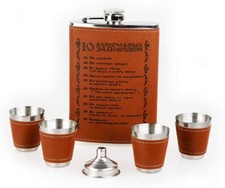 Flachmann Set Flask Geschenkbox Taschenflasch...