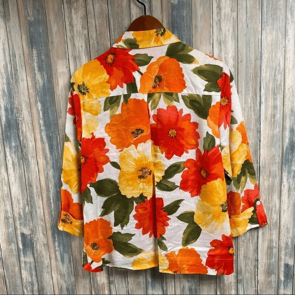 Jones New York Linen Top sz Medium # A782 - Image 4 of 4