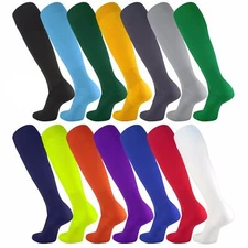 Just 4 Kicks Solid Color Knee High Soccer Socks Team Sports Athletic Youth Adult