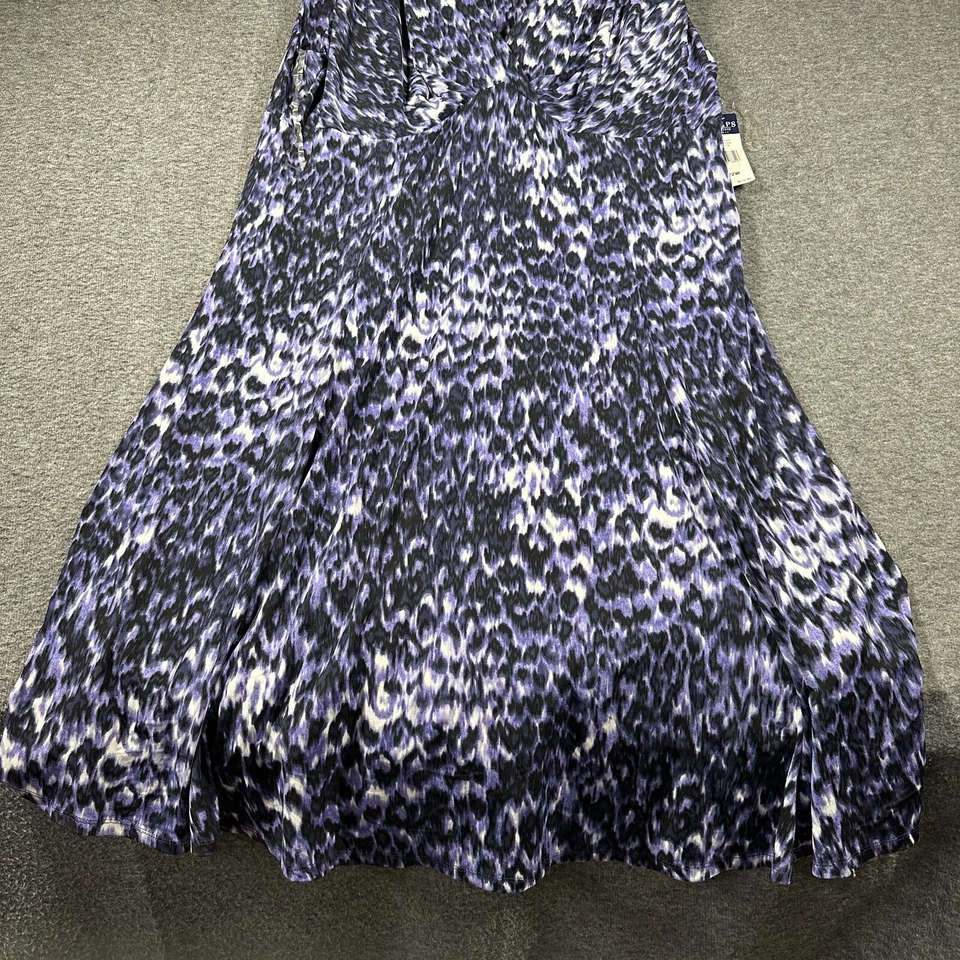 Nuevo con etiquetas Vestido Jersey Chaps Para Mujer Plus 22W Púrpura Cuello en V Foto 3 de 4