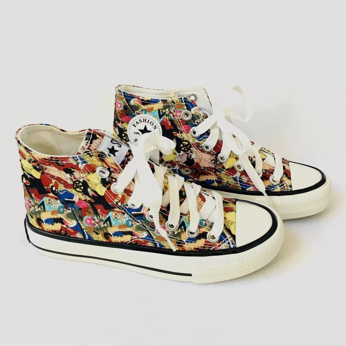 Printed canvas shop shoes