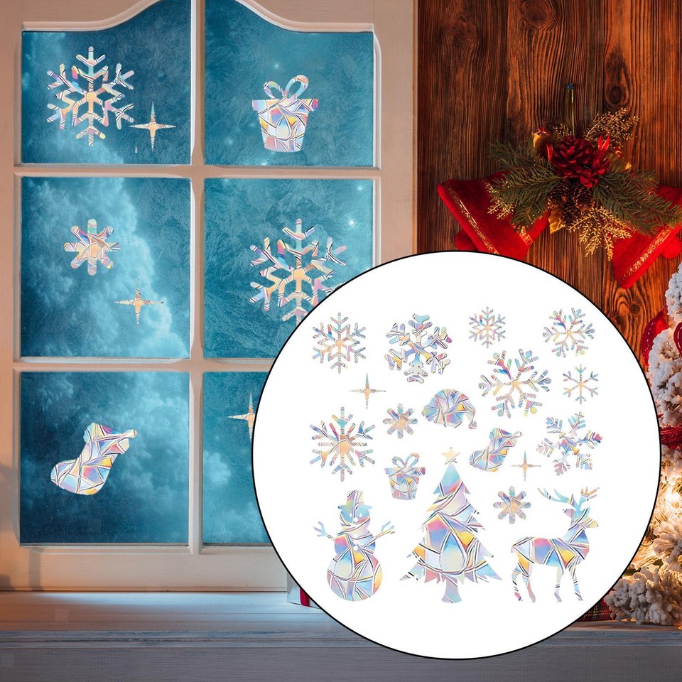 2Pcs Christmas Window Clings 2023 Xmas Christmas Window Stickers