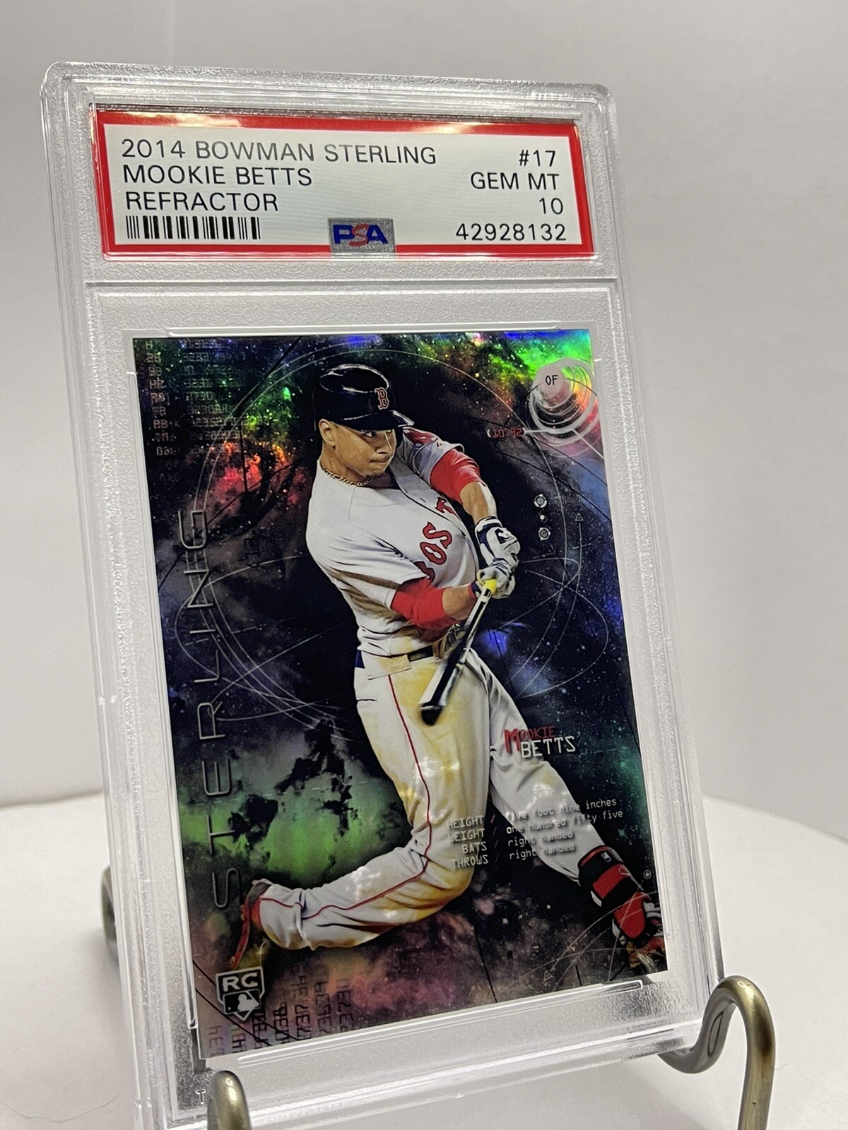 2014 Bowman Sterling #17 Mookie Betts Refractor RC Rookie /199 PSA 10