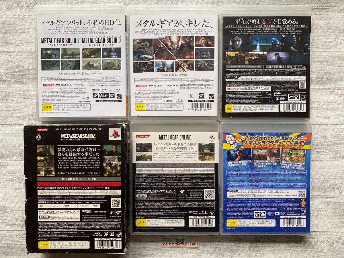 SONY PS3 Metal Gear Solid HD Edition & Rising & 4 & V SONY PS3 Metal Gear Solid HD Edition & Rising & 4 & V