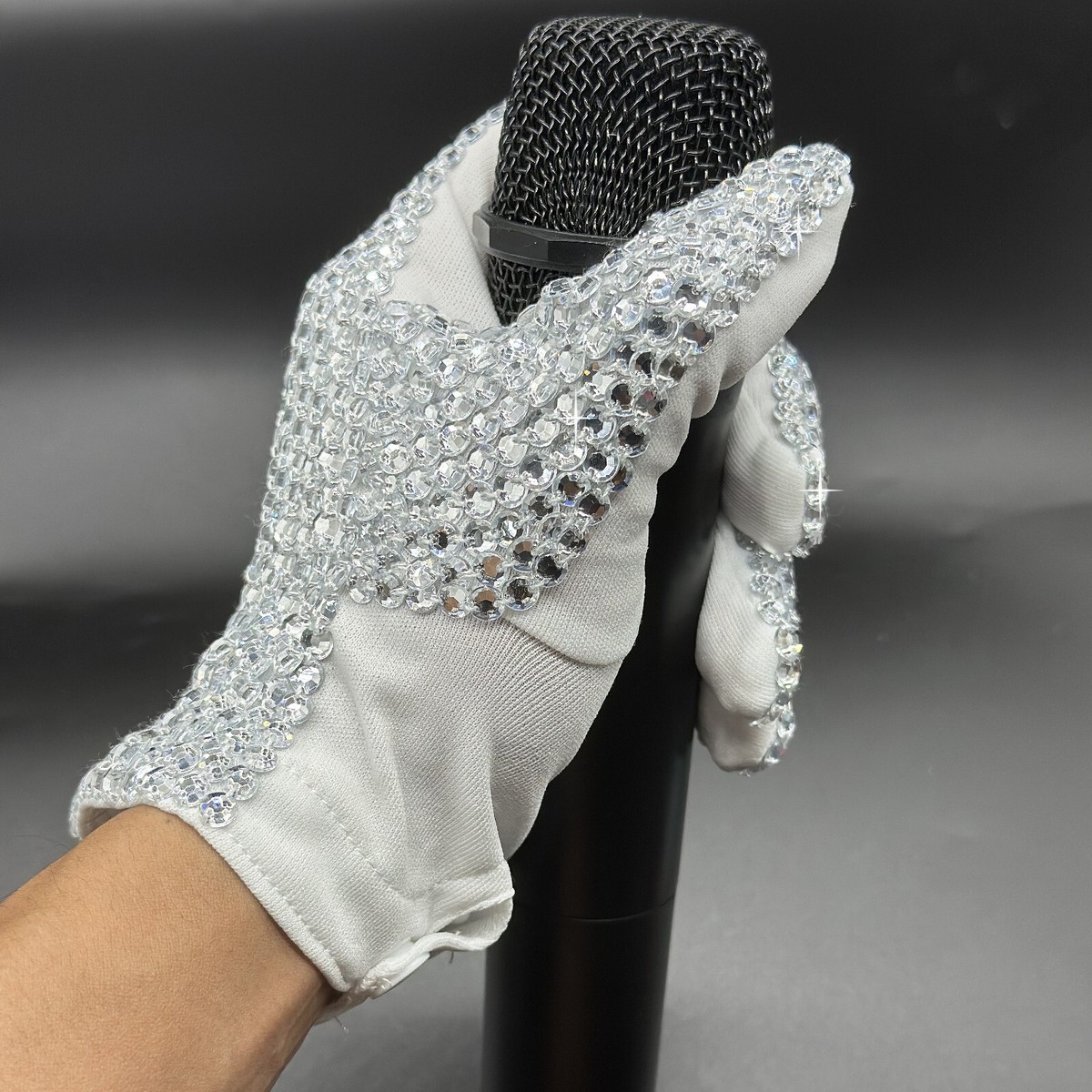 マイケルジャクソン クリスタル Rare Show Michael Jackson Glove in Both Side Rhinestone