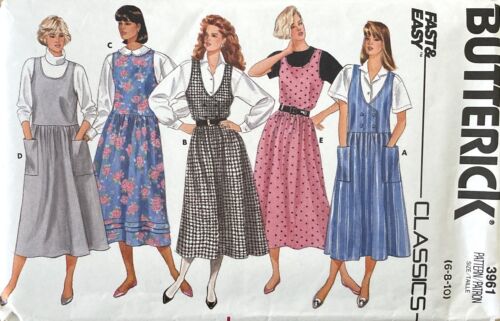Butterick Fast & Easy 3961 klassischer Vintage Damenpullover Muster Größe 6-10 ungeschnitten