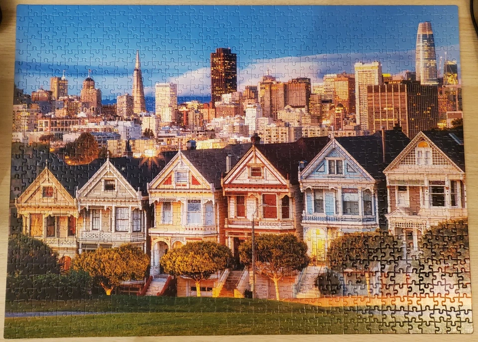 PUZZLE painted lady marque CLEMENTONI 1000 PIECES - Photo 2/3