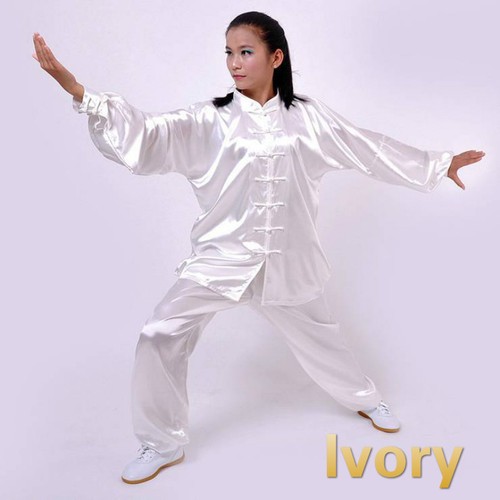 Chinese Style Traditional Tai Chi Uniform Kung Fu Suit Long Seleeve Jacket Pants - Picture 2 of 13