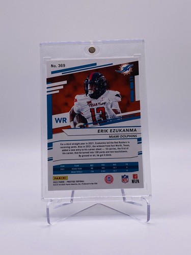 2022 Panini Prestige Erik Ezukanma Rookie / Miami Dolphins - Picture 2 of 2