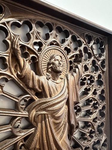 Our Lord Jesus religious housewarming gift wooden handmade gift home decor - Picture 4 of 5