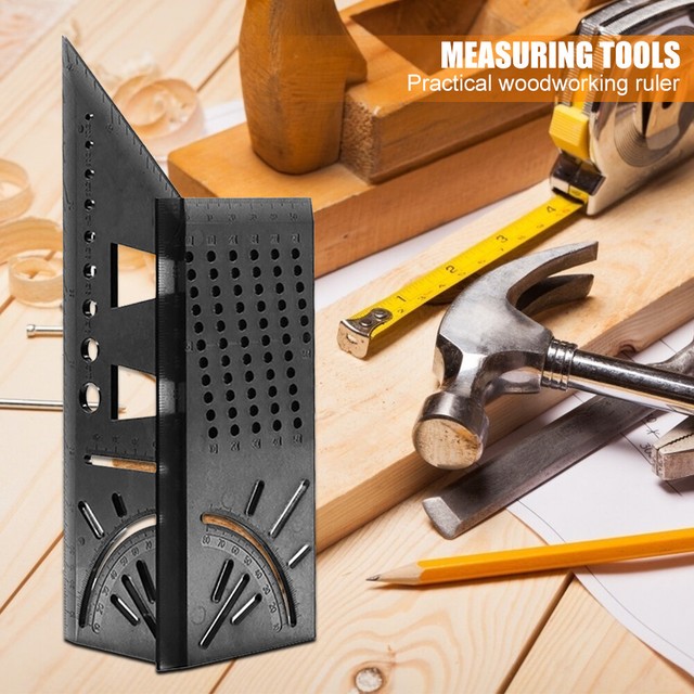 3D Mitre Angle Woodworking Ruler Measuring Gauge Measure 