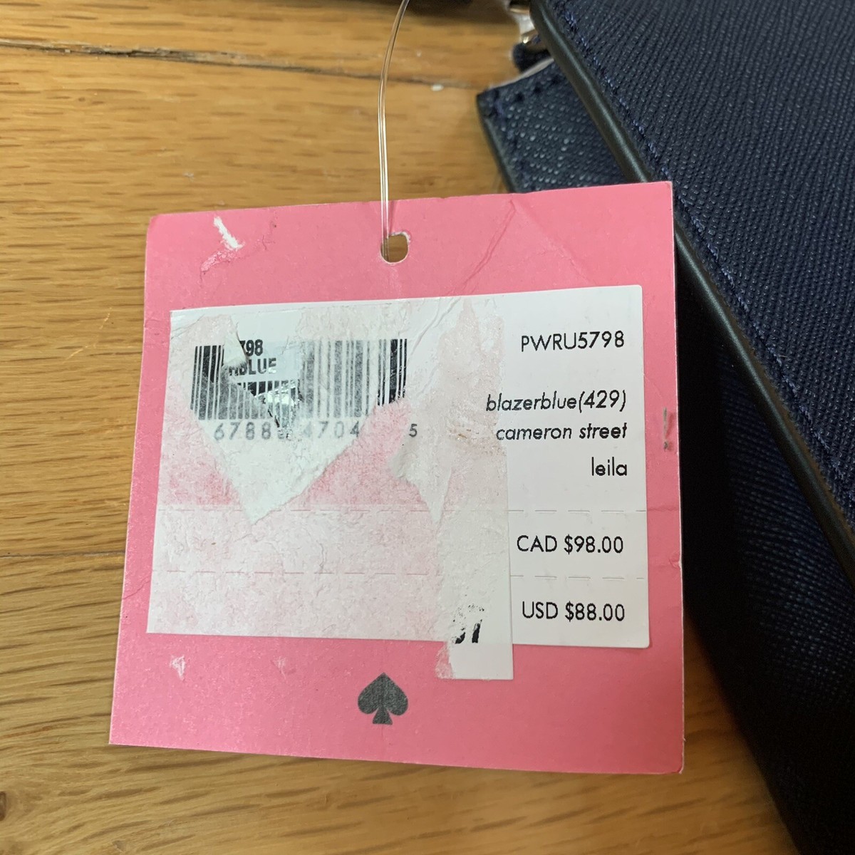 Kate Spade New York Cameron Street Leila Leather Wristlet Blazer Blue  PWRU5798 | eBay