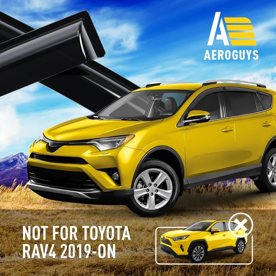 Protectores de lluvia viseras de ventilación para Toyota RAV4 2013-2018 Foto 4 de 4