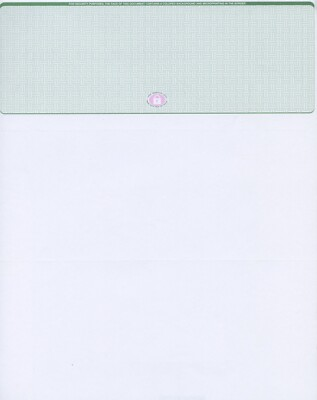 #ad #ad 250 High Security Blank Check Stock Paper Check on Top Green Basketweave $31.85