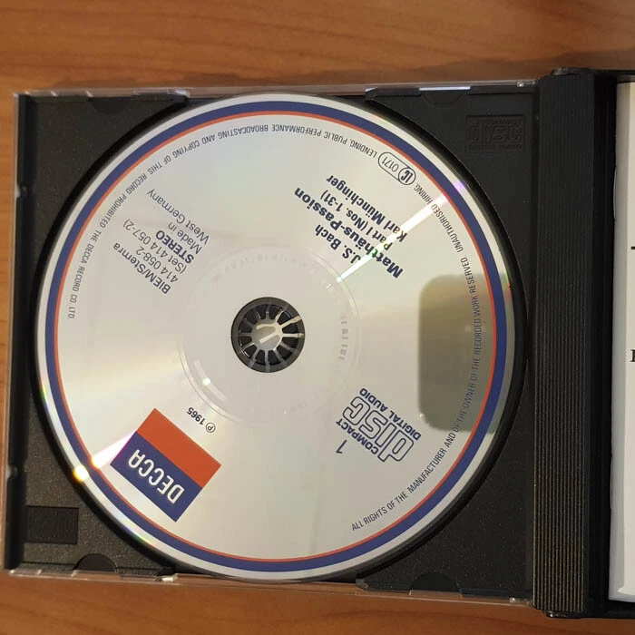 KARL MÜNCHINGER JS Bach Matthäus-Passion  EX/EX(3CD) - Bild 2 von 4