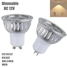 12V Silver Multicolor Light LED COB Spot Bulbs 5W GU10 GU5.3 E27 E14 B22 Lamps